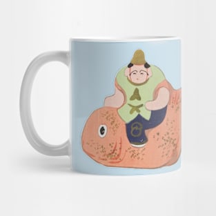 Cute Japanese Giant Fish Carrying Good Luck Mug